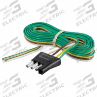 CURT Automotive Electrical Plug: 4-Way, Rubber, 16 ga Wire Gauge, Trailer and Tow Vehicle, Wire (MPN 58032)