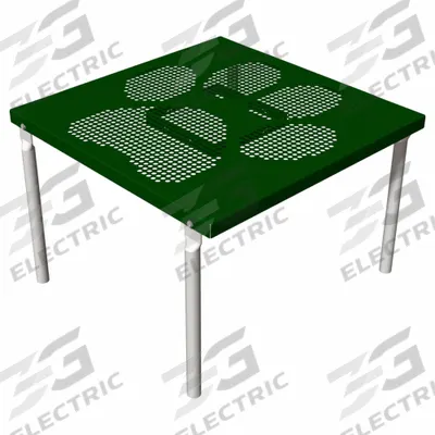 ULTRAPLAY Grooming Table: Powder Coated Steel/Thermoplastic, Beige/Green - Dog Park Grooming Tables