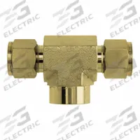BRENNAN INDUSTRIES Compression Tee Fitting: 1/8 in OD x 1/8 in OD x 1/8 in Pipe Size, Brass (MPN N2602-02-02-02-B). Key specifications — Compatible Fitting Brands: Hy-Lok; Brand: BRENNAN INDUSTRIES; Series: N2602.
