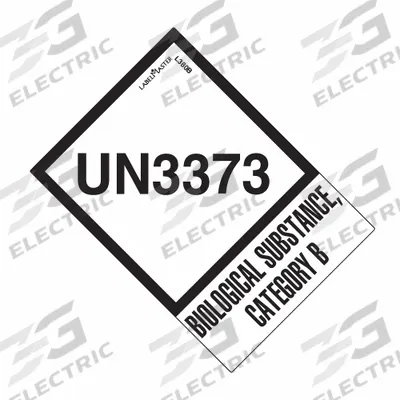 LABELMASTER Container Label: UN3373, 2 in x 2 3/4 in, 2 in Label Ht, 2 3/4 in Label Wd - Class 6: Toxic, Poison Inhalation & Infectious Substances