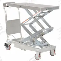 APPROVED VENDOR Scissor Lift Table: Not Powered, 800 lb Load Capacity, 35 1/2 in L x 20 in W, Dual (MPN CART-800-D-PSS). Key specifications — Platform Material: Stainless Steel; Brand: APPROVED VENDOR.