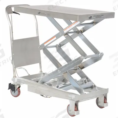 APPROVED VENDOR Scissor Lift Table: Not Powered, 800 lb Load Capacity, 35 1/2 in L x 20 in W - Corrosion-Resistant Manual Scissor-Lift Tables