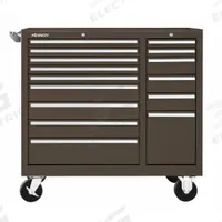 KENNEDY Rolling Tool Cabinet: Brown / Brown Drawer, 39 3/8 in W x 18 in D x 39 in H, 15 Drawers (MPN 315XB). Key specifications — attr1117811: KENNEDY.