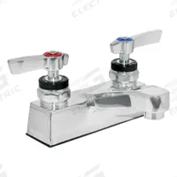 ENCORE Low Arc Bathroom Faucet: KL83, Brass, Chrome Finish, 0.5 gpm Flow Rate, Centerset, Arc, Lever (MPN KL83-4104-CA1). Key specifications — Includes: Mounting Hardware; Brand: ENCORE; Series: KL83.
