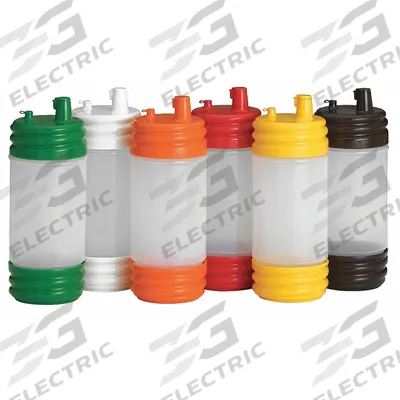 TABLECRAFT PRODUCTS Container with Pourer: Brown/Green/Orange/Red/White/Yellow - Containers with Pourers