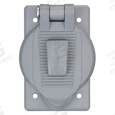 HUBBELL WIRING DEVICE-KELLEMS Weatherproof Cover: Polycarbonate, Receptacles, 1 Gangs - Plastic Weatherproof Electrical Box Covers