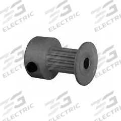 DAYTON Timing Pulley: Modified Curvilinear, Fixed, For GT Timing Belt Section, For 9 mm Belt Wd (MPN 12-2P09-6CA1). Key specifications — Brand: DAYTON; Finish: Clear Anodized; For Belt Series: Powerhouse®.