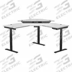 VERSADESK Standing Desk: Black, Wood, 60 in Overall Wd, 60 in Overall Dp, 45 1/2 in Max Desktop Ht (MPN VT1286060-03-01). Key specifications — attr989930: White; attr989931: Laminate; attr989903: VERSADESK; attr989914: Black; attr989916: Wood.