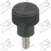 Hand Knob: Knurled, Plastic w/ SS Thread, M10 Thread, 20 mm Thread Lg, 34 mm Dia, Gray (MPN K0247.0310X20). Key specifications — Brand: KIPP; Color: Gray.