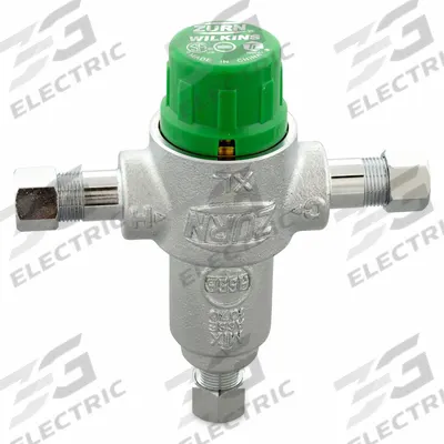 ZURN Thermostatic Mixing Valve: 3/8 in Inlet Connection Size - Point-of-Use Mixing Valves