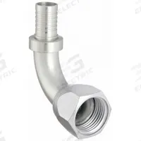 AEROQUIP Hydraulic Crimp Fitting: Steel x Steel, 90° Elbow, -12 For Hose Dash Size, JIC x Crimp (MPN FC8780-1212S). Key specifications — Fitting Gender: Female x Genderless; Fitting Connection Type: JIC x Crimp; Thread Size: 1-1/16"-12; For Hose Dash Size: -12; Brand: AEROQUIP.