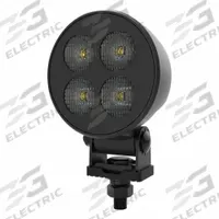 ECCO Vehicle Work Light: Round, Flood, LED, Bracket, 2 Conductor Cable with Connectors, White (MPN EW2710). Key specifications — Housing Color: White; Brand: ECCO; Electrical Connection: 2 Conductor Cable with Connectors; Installation Type: Permanent.