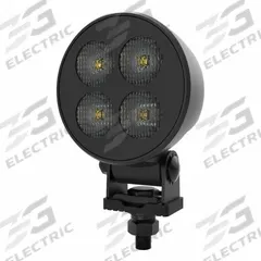 ECCO Vehicle Work Light: Round, Flood, LED, Bracket, 2 Conductor Cable with Connectors, White (MPN EW2710). Key specifications — Housing Color: White; Brand: ECCO; Electrical Connection: 2 Conductor Cable with Connectors; Installation Type: Permanent.