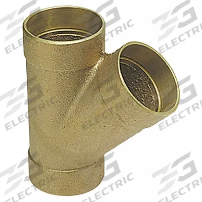 NIBCO Sweat Fitting Tee: 4 in CTS x 4 in CTS x 4 in CTS, Cup x Cup x Cup, Bronze (MPN E091050) - Drain, Waste & Vent Wrot Copper & Bronze Tube Fittings