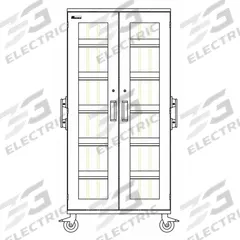 CAPSA HEALTHCARE Mobile Medical Cabinets: 36 in x 27 in x 78 in, 5 Shelves, 33 in Shelf Wd, White (MPN LPC-T2736-G-SHELF). Key specifications — Cabinet Color: White; Brand: CAPSA HEALTHCARE.