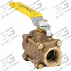 APOLLO Manual Two-Way Ball Valve: 1 in, Bronze, Straight, FNPT x FNPT, 600 psi Max. Pressure (CWP) (MPN 8210501). Key specifications — Brand: APOLLO; Handle: Lever.