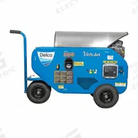 DELCO Electric Pressure Washer: Cart, 230 V – Single-Phase, 3,000 psi, 4 gpm (MPN 65377). Key specifications — Burner Fuel: Diesel; Pump Drive: Belt; Brand: DELCO; Water Intake: Hot Water Intake.