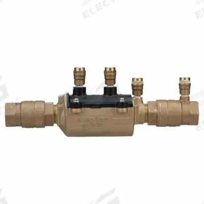 ZURN WILKINS Backflow Preventer: 350, 1 1/2 in Pipe Size, Flange x Flange, 15.25 in Overall Lg - Zurn Double Check Backflow Preventers