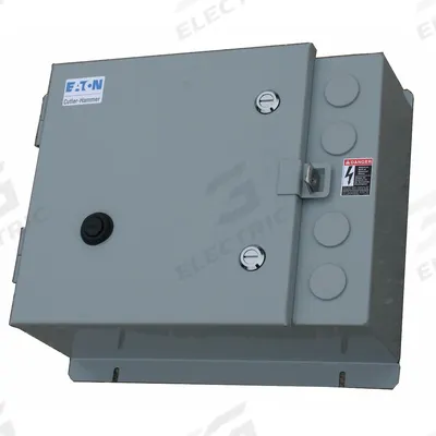 EATON NEMA Magnetic Motor Starter: Non-Reversing, 3 Poles, NEMA Size 3, 90 A - Enclosed Non-Reversing Starters with Electronic Overloads