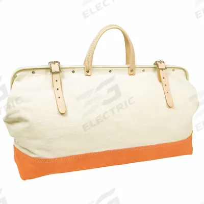 CLC Tool Bag: 20 in W x 20 in D x 12 in H, Tan, Canvas, 1 Pockets, 1 Inside Pockets - Canvas Tool Totes