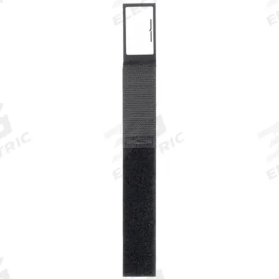 RIP-TIE Hook-and-Loop Cable Tie: 9 in Lg, 2.25 in, 1 in Wd, Nylon, Black - Write-On Hook-and-Loop Cable Ties
