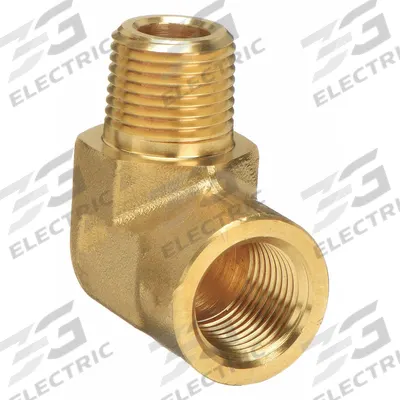 PARKER Metal Pipe Elbow: 90° Elbow, Brass, 1/4 in x 1/4 in - Threaded Extreme-Pressure Instrumentation Pipe Fittings