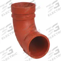 GRUVLOK Metal Pipe Elbow: 90° Elbow, 6 in x 6 in, Ductile Iron, 300 psi @ 150