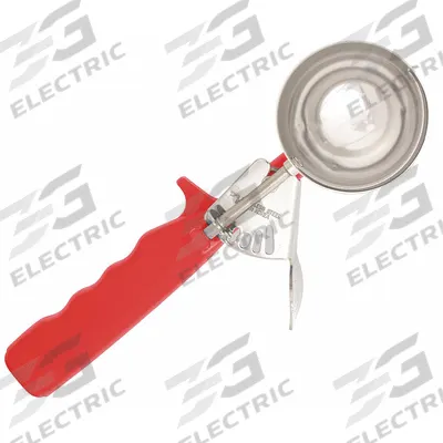 CRESTWARE Disher: 1.8 oz Capacity, 18-8 Stainless Steel/Plastic, NSF Certified, 2 in Bowl Dia - Dishers