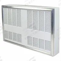 MARKEL PRODUCTS Electric Heavy Duty Wall Heater: Fan Forced, 9,600 W Watt Output, White, 240V AC (MPN K3349T-BMS-W). Key specifications — Wattage Output: 9,600 W; Air Flow: 350 cfm; Brand: MARKEL PRODUCTS; Heating Method: Fan Forced; Nominal Voltage - HVAC: 240V AC; Phase: 3.