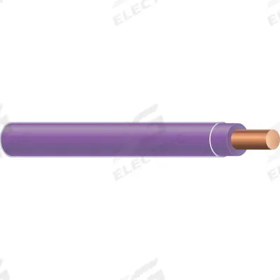 SOUTHWIRE Building Wire: Copper, 18 AWG, 1 Conductors, Solid, Purple, 500 ft Lg - Copper TFN/TFFN Building Wires