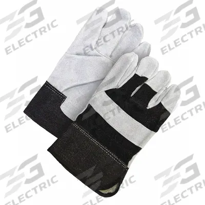 BDG Leather Gloves: L ( 9 ), Cowhide, Premium, Glove, Full Finger, Safety Cuff - Work Gloves