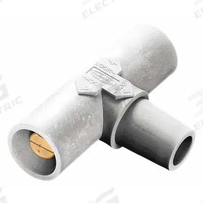 HUBBELL Paralleling Tee: Male-Male-Female, White, 600V AC/600V DC, 400 A - Parallel Tees