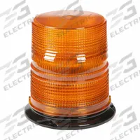 GROTE Flashing Beacon: Flashing Beacon, Amber, 6 3/8 in Overall Wd, 6 11/16 in Overall Ht, LED (MPN 78063). Key specifications — Operating Voltage: 12 to 24V DC; Number of Flash Patterns: 26; Electrical Connection: Blunt Cut Wires; Mount Type: Pipe; Brand: GROTE; Shape: Round; Lighting SAE Class Rating: SAE Class 2.