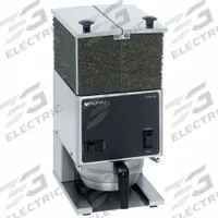 BUNN Portion Control Coffee Grinder: 3 lb Capacity, Two Hopper, Silver, Stainless Steel (MPN 26800.0000). Key specifications — Hopper Type: Two Hopper; Voltage: 120V AC; Brand: BUNN.