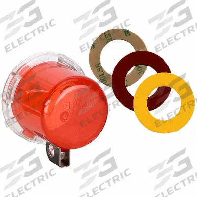 BRADY Push Button Lockout: For 0.87 in Max Button Dia, Red - Removable-Cover Push-Button Lockouts