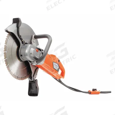 HUSQVARNA Concrete Saw: 14 in Blade Dia., Wet/Dry, 4,200 RPM Max. Blade Speed - Corded Handheld Concrete Saws
