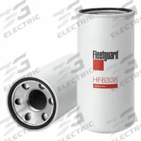 FLEETGUARD Automotive Hydraulic Filter: Hydraulic Fluid, 1 1/2"-16 Thread Size, Spin-On, Cellulose (MPN HF6338). Key specifications — Media Material: Cellulose; Brand: FLEETGUARD; Compatible Fluid Type: Hydraulic Fluid; Compatible Vehicle Make: John Deere; Thread Size: 1-1/2"-16.