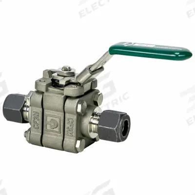 Parker Manual Two-Way Ball Valve: 1/4 in, 316 Stainless Steel, Straight, Sweat x Sweat - Straight-Body Stainless Steel Ball Valves