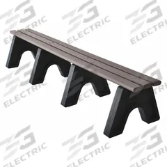 ULTRASITE Outdoor Bench: Sport, 96 in Overall Lg, 18 in Overall Ht, Gray, Black, Plank Surface (MPN PB 8GRASPOE). Key specifications — Manufacturer Part Number: PB 8GRASPOE; Brand: ULTRASITE; Frame Color: Black; Product Type: Outdoor Bench; Seat Color: Gray; Series: Sport.