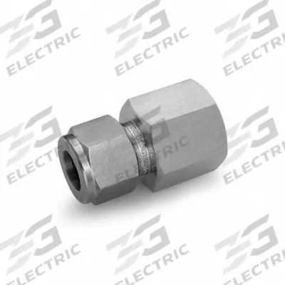HAM-LET Compression Fitting Adapter: 3/8 in OD x 3/8 in Pipe Fitting Size - Double-Ferrule Stainless Steel Fittings