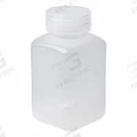 APPROVED VENDOR Reagent Bottle: 250 mL, 8 fl oz, PPCO, Colorless, 42 mm Screw Closure Size, Square (MPN 33607). Key specifications — attr1369897: Colorless; attr1369902: APPROVED VENDOR; attr1369942: Yes; attr1369946: No; attr1389359: Attached.