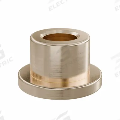 OILITE Flanged Sleeve Bearing: Bronze, SAE 841, 4 mm Bore, 7 mm OD, 6 mm Lg, -35°F to 300°F - Lubricated General Purpose Metallic Flanged Sleeve Bearings