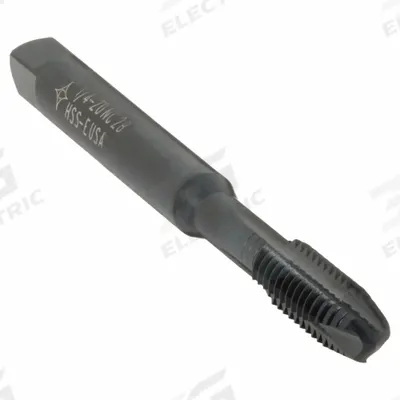 CLEVELAND Spiral Point Tap: 1/4"-20 UNC, 2B, 3 Flute, Plug Chamfer, Black Oxide Cobalt (MPN C86214) - Spiral-Point Taps for Steel & Stainless Steel