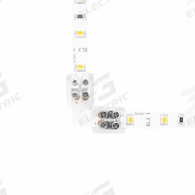 DIODE LED 90° Tape Light Corner Connector: 1.3 in Lg - Tape & Linear Light Connectors