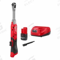 MILWAUKEE Ratchet Kit: 45 ft-lb Fastening Torque, 45 ft-lb Torque - Max, 550 RPM No Load Speed, M12™ (MPN 3058-21). Key specifications — attr1170874: Ball Detent; attr1170872: Brushless.