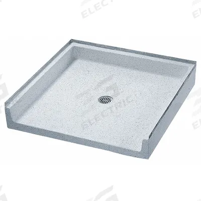 FIAT PRODUCTS Shower Floor: Rectangle, Barrier Free Threshold, Terrazzo - Shower Bases