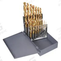 CHICAGO-LATROBE Jobber Length Drill Bit Set: 15 Pc, 1/16" to 1/2" by 32nds, 135° Split Point (MPN 41797). Key specifications — attr1236168: Metal Index; attr1236199: NAS 907 Type B.