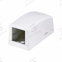 PANDUIT Surface Mount Box: Mini-Com, Mini Com, 1 Ports, White, Voice, Video & Data Applications (MPN CBX1WH-A). Key specifications — Brand: PANDUIT; Color: White.