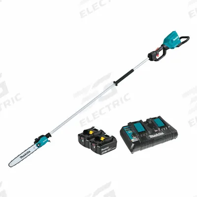 MAKITA Battery-Powered Pole Saw Kit: 10 in Blade Lg, 8 ft to 8 ft Reach, 5.0 Ah - Battery-Powered Pole Saws