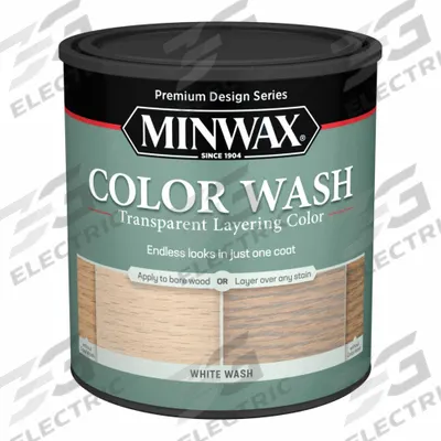 MINWAX Wood Stain: Wood Stain, Interior, Water, 1 qt Container Size, Wood, White Wash - Wood Stains